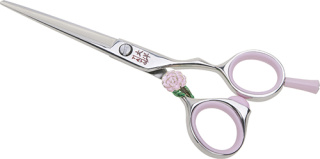Парикмахерские ножницы TAYO DUET прямые  5,5"  с розой